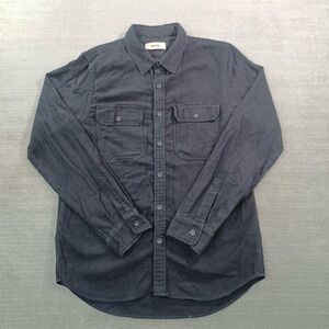 Buck Mason Flannel Shirt, Mens Medium, Dark Navy, Long Sleeve Button Up